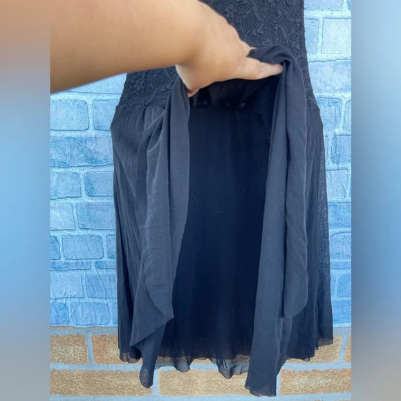 Fuzzi Jean Paul guiltier Black Lace Tulle Mesh Fit Flare Stretch dress small - Picture 4 of 13